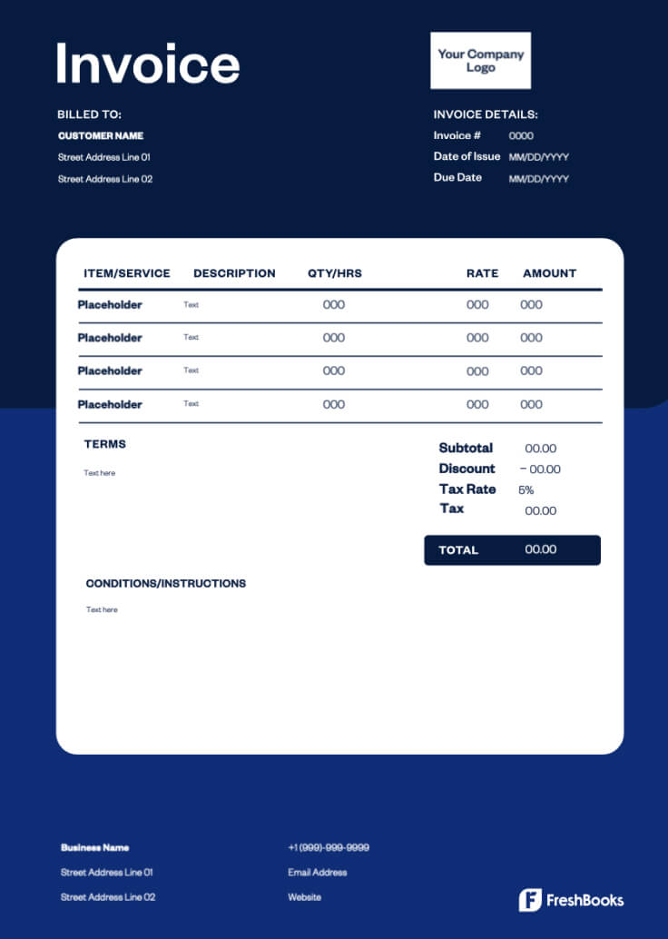 Invoice Template UK Version 5